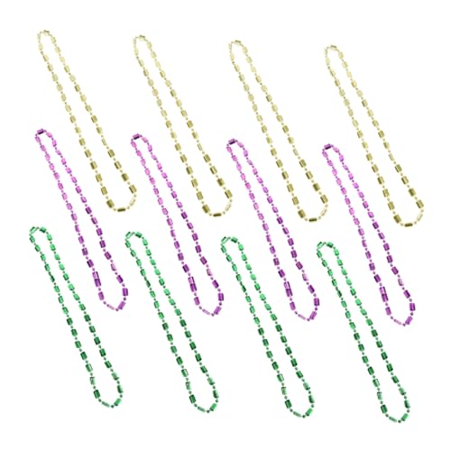 LABRIMP 12 Stück Teiliges Mardi Gras Perlenketten aus Pet Gold und Grün Robuste Karnevalsketten für Damen und Mädchen Party Accessoires für Fasching und Kostüme LABRIMP 12 Stück Teiliges Mardi Gras Perlenketten aus Pet Gold und Grün Robuste Karnevalsketten für Damen und Mädchen Party Accessoires für Fasching und Kostüme von LABRIMP