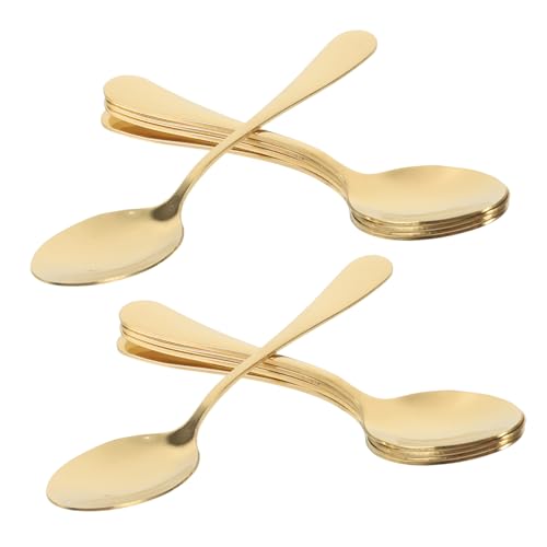 LABRIMP 12 Stück Teiliges Set Goldene Dessertlöffel Kaffeelöffel Spülmaschinenfest für Kaffee Tee Desserts und Appetizer LABRIMP 12 Stück Teiliges Set Goldene Dessertlöffel Kaffeelöffel Spülmaschinenfest für Kaffee Tee Desserts und Appetizer von LABRIMP