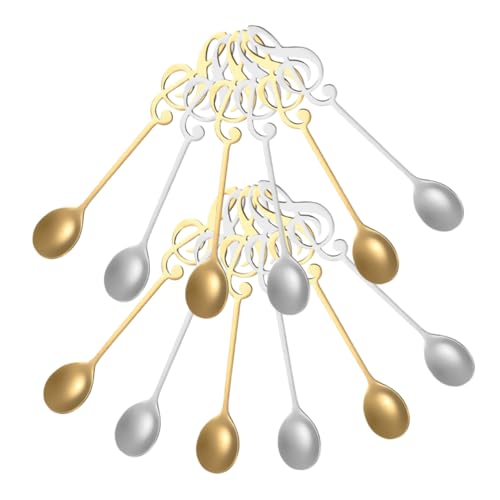 LABRIMP 12 Stück Teiliges Teelöffel mit Musiknoten Design Lange Rührlöffel für Espresso Milch Desserts und Getränke Langlebig Leicht zu Reinigen Eleganter Küchentisch LABRIMP 12 Stück Teiliges Teelöffel mit Musiknoten Design Lange Rührlöffel für Espresso Milch Desserts und Getränke Langlebig Leicht zu Reinigen Eleganter Küchentisch von LABRIMP