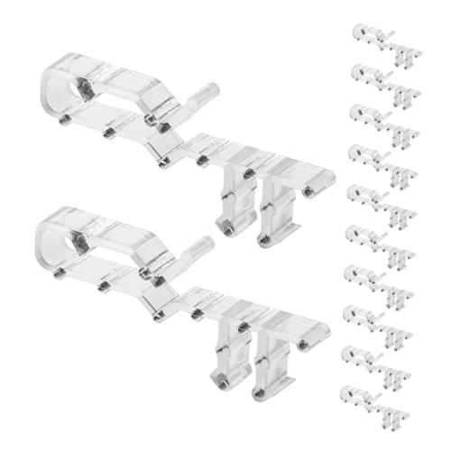 LABRIMP 12 Stück Transparente Jalousie Volant Clips Einfache Diy Installation für Jalousien Unsichtbare Halterungen für Sicheren Halt und Stabilität Geeignet für Heimprojekte von LABRIMP