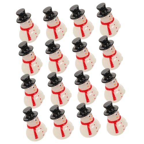 LABRIMP 16stücke Miniatur-schneemannfiguren Zum Basteln Schneemann-Ornament Aus Harz Mini-schneemann-Ornamente Für DIY-mikrolandschaften Winter-tischdekorationen Und Weihnachtliche von LABRIMP