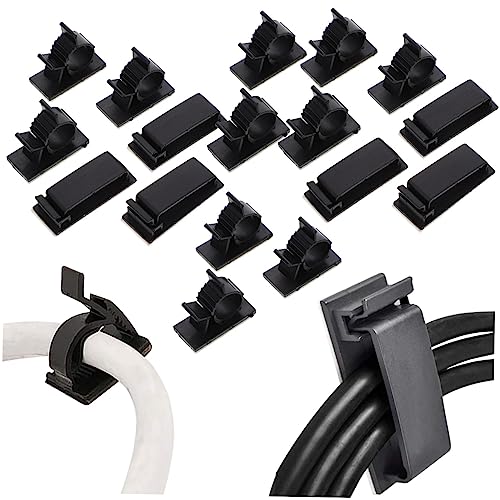 LABRIMP 18Stücke Teiliges Kabelmanagement Organisatoren Selbstklebende Elektrische Kabelhalter Clips Verstellbare Drahtorganisatoren für USB Computer Stromkabel LABRIMP 18Stücke Teiliges Kabelmanagement Organisatoren Selbstklebende Elektrische Kabelhalter Clips Verstellbare Drahtorganisatoren für USB Computer Stromkabel von LABRIMP