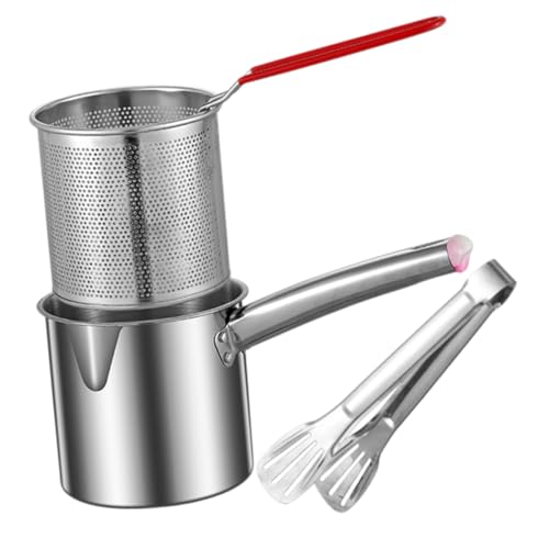 LABRIMP 1Satz Frittiertopf mit Ergonomischem Griff Vielseitig zum Braten und Kochen für Hühnchen und Pommes Einfach zu Reinigen für Zuhause Geeignet von LABRIMP