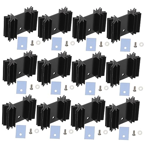 LABRIMP 1Satz Teiliges To Kühlkörper aus Aluminium mit Isoliermaterialien für Effiziente Wärmeableitung für Transistoren Ic Chips von LABRIMP
