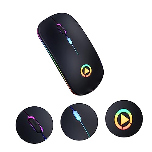 LABRIMP 1Stück Kabellose RGB Stille Wiederaufladbare Funkmaus mit Lumineszierendem Design für Büro und Kompatibel mit PC und Laptop LABRIMP 1Stück Kabellose RGB Stille Wiederaufladbare Funkmaus mit Lumineszierendem Design für Büro und Kompatibel mit PC und Laptop von LABRIMP