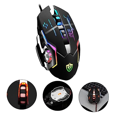 LABRIMP 1Stück Metall Leuchtende für Gaming Büro USB Upgrade Gaming Hochauflösender Optischer Sensor RGB Hintergrundbeleuchtung Ergonomisches Design Kompatibel mit PC von LABRIMP
