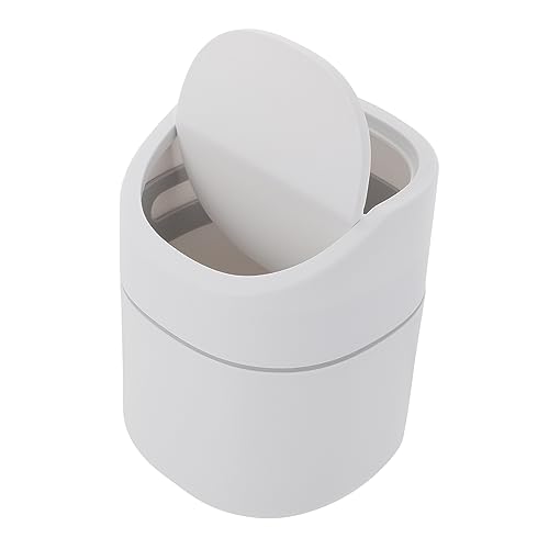 LABRIMP 1Stück Mini Mülleimer mit Deckel Praktischer Desktop Abfallkorb für Büro und Zuhause Kapazität aus Langlebigem für Schreibtisch und Kosmetikecke von LABRIMP