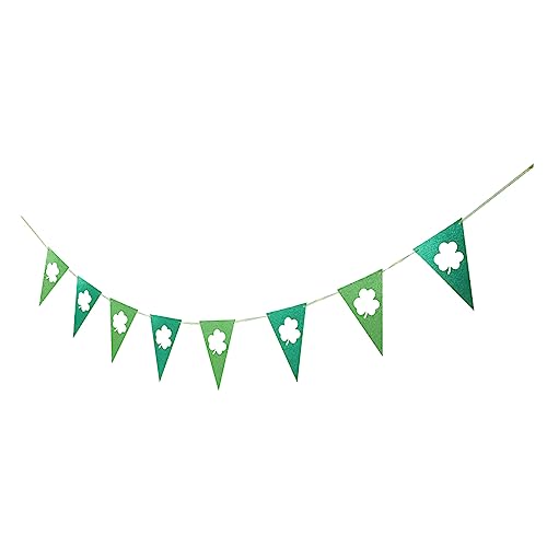 LABRIMP Hängende Flagge Zum St Patrick's Day Festliche Kleeblatt-wimpelkette Hängender Partyschmuck Hängende Flagge Girlande Zum St Patrick's Day von LABRIMP