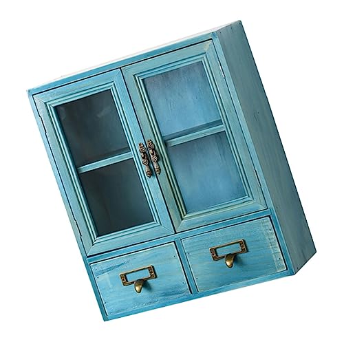 LABRIMP 1Stück Retro Schmuckorganisator Aufbewahrungsbox für Kosmetik Kleine Gegenstände Stilvolles Tischdekor mit Fenster Optimal für Ordnung von LABRIMP