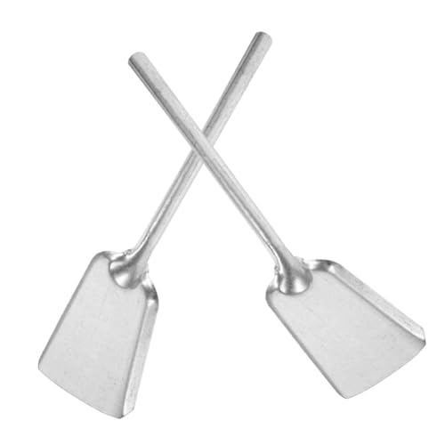 LABRIMP 2 STÜCK Teiliges Extra Dickes Ascheschaufel aus Weißem Kleine Feuer Ascheschaufel für Kamin und Grill Robuste Garten und Bodenschaufel ohne Griff Vielseitig für Kaminreinigung und von LABRIMP