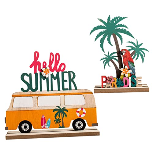 LABRIMP 2 Stck Hawaiian Tischdeko aus Holz Tropische Tischmittelstücke mit Papagei Design für Sommer und Strandpartys Dekoration für Hawaii Feiern Langlebig und Dekorativ LABRIMP 2 Stck Hawaiian Tischdeko aus Holz Tropische Tischmittelstücke mit Papagei Design für Sommer und Strandpartys Dekoration für Hawaii Feiern Langlebig und Dekorativ von LABRIMP