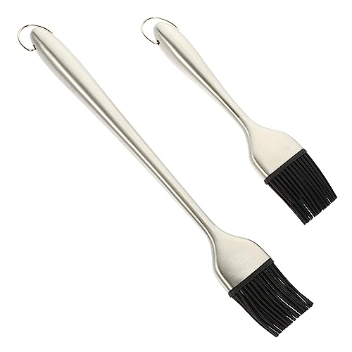 LABRIMP 2 Stück Basting Brush Edelstahlgriff für Grill und Backen Vielseitig Einsetzbar für Fleisch Gebäck Praktischer Aufhängemöglichkeit LABRIMP 2 Stück Basting Brush Edelstahlgriff für Grill und Backen Vielseitig Einsetzbar für Fleisch Gebäck Praktischer Aufhängemöglichkeit von LABRIMP