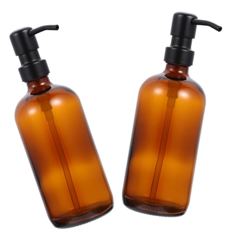 LABRIMP 2 Stück Braune Seifenspender mit Pumpe Nachfüllbare Lotionflasche für Badezimmer und Reisen Leicht und Praktisch für Shampoo und Conditioner LABRIMP 2 Stück Braune Seifenspender mit Pumpe Nachfüllbare Lotionflasche für Badezimmer und Reisen Leicht und Praktisch für Shampoo und Conditioner von LABRIMP