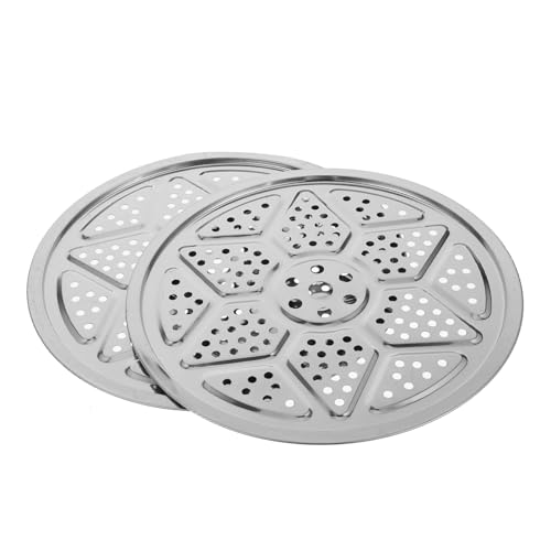 LABRIMP 2 Stück Edelstahl Dämpfeinsatz Rund Dampfeinsatz Topf mit Design für Perfektes Garen Langlebig Hitzebeständig Geeignet für Dampfgaren Gemüse Fisch Fleisch LABRIMP 2 Stück Edelstahl Dämpfeinsatz Rund Dampfeinsatz Topf mit Design für Perfektes Garen Langlebig Hitzebeständig Geeignet für Dampfgaren Gemüse Fisch Fleisch von LABRIMP