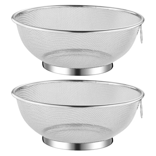LABRIMP 2 Stück Edelstahl Feinmaschiges Filtersieb Ölfilter Sieb für Frittieröl Suppenfilter und Küchenabseihhilfe Hitzebeständig Langlebig Vielseitig für Kochen und Saftfilterung LABRIMP 2 Stück Edelstahl Feinmaschiges Filtersieb Ölfilter Sieb für Frittieröl Suppenfilter und Küchenabseihhilfe Hitzebeständig Langlebig Vielseitig für Kochen und Saftfilterung von LABRIMP