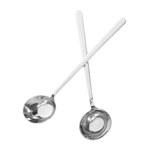 LABRIMP 2 Stück Edelstahl Suppenkelle mit Schrägem Boden Servierlöffel für Suppe und Soßen Spülmaschinenfest Antispill Design für Restaurant Hotel und Haushalt LABRIMP 2 Stück Edelstahl Suppenkelle mit Schrägem Boden Servierlöffel für Suppe und Soßen Spülmaschinenfest Antispill Design für Restaurant Hotel und Haushalt von LABRIMP