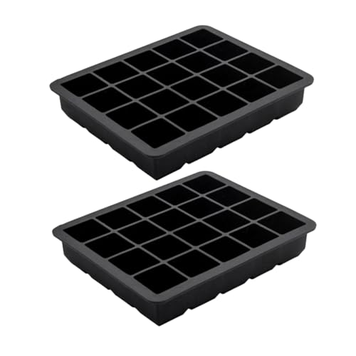 LABRIMP 2 Stück Fach Silikon Eiswürfelform Flexible Wiederverwendbar Quadratische Eiswürfel für Whiskey Cocktails Eiskaffee Kinderfreundlich Leicht zu Reinigen für Gängige Gläser Schwarz LABRIMP 2 Stück Fach Silikon Eiswürfelform Flexible Wiederverwendbar Quadratische Eiswürfel für Whiskey Cocktails Eiskaffee Kinderfreundlich Leicht zu Reinigen für Gängige Gläser Schwarz von LABRIMP