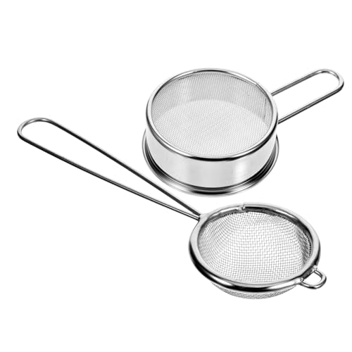 LABRIMP 2 Stück Hand Mehlsieb Bildschirm klein Filter Backsieb Backen Sieb Sieb Backwerkzeug Küchensieb feinmaschig Sichter feinmaschiges Sieb Mehlstreuer Rostfreier Stahl LABRIMP 2 Stück Hand Mehlsieb Bildschirm klein Filter Backsieb Backen Sieb Sieb Backwerkzeug Küchensieb feinmaschig Sichter feinmaschiges Sieb Mehlstreuer Rostfreier Stahl von LABRIMP