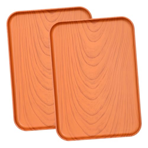 LABRIMP 2 Stück Imitation Holzoptik Servierplatten Rechteckige Aufbewahrungstrays für Snacks Obst und Desserts Große Kapazität für Partys und Veranstaltungen LABRIMP 2 Stück Imitation Holzoptik Servierplatten Rechteckige Aufbewahrungstrays für Snacks Obst und Desserts Große Kapazität für Partys und Veranstaltungen von LABRIMP