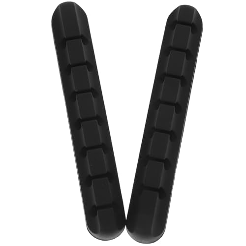 LABRIMP 2 Stück Kabelmanagement Organizer Schreibtisch Kabelhalter aus Robustem Selbstklebend für USB und Audiokabel für Glatte Oberflächen Schwarz von LABRIMP