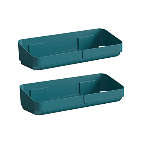LABRIMP 2 Stück Kunststoff Wandregal Badezimmer Organizer Selbstklebendes Floating Shelf für Toiletten und Waschtische zur Aufbewahrung von Shampoo und Duschgel Groß Dunkelgrün LABRIMP 2 Stück Kunststoff Wandregal Badezimmer Organizer Selbstklebendes Floating Shelf für Toiletten und Waschtische zur Aufbewahrung von Shampoo und Duschgel Groß Dunkelgrün von LABRIMP