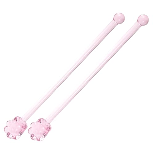 LABRIMP 2 Stück Rührstäbchen Wiederverwendbare Cocktail Sticks mit Katzenpfoten Design zum von Getränken Wie Saft Eistee und Eis Kaffee Leicht zu Reinigen Langlebig und LABRIMP 2 Stück Rührstäbchen Wiederverwendbare Cocktail Sticks mit Katzenpfoten Design zum von Getränken Wie Saft Eistee und Eis Kaffee Leicht zu Reinigen Langlebig und von LABRIMP