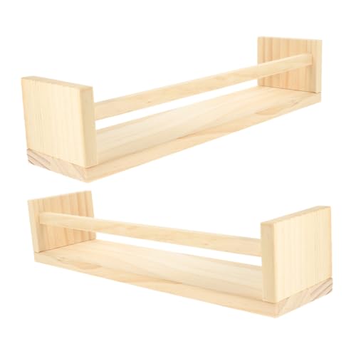 LABRIMP 2 Stück Rustikales Teiliges Wandregal aus Massivem Holz Robust und Verschleißfest Vielseitig Nutzbar als Badezimmerschrank Gewürzregal oder Schlafzimmerablage Große Kapazität für von LABRIMP