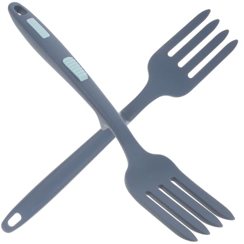 LABRIMP 2 Stück Silikon Kochgabel Große Leichte Wiederverwendbare Spaghetti gabeln aus Hitzebeständigem Silikon mit Glattem Griff für Problemloses Mischen und Kochen für Pasta und LABRIMP 2 Stück Silikon Kochgabel Große Leichte Wiederverwendbare Spaghetti gabeln aus Hitzebeständigem Silikon mit Glattem Griff für Problemloses Mischen und Kochen für Pasta und von LABRIMP