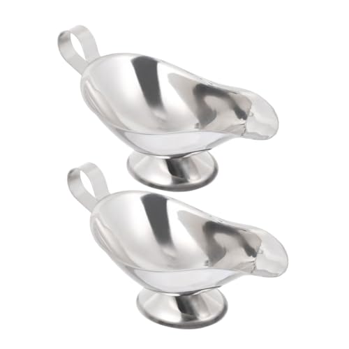 LABRIMP 2 Stück Soßenkanne Robust Spülmaschinenfest Hitzebeständig mit Ergonomischem Griff für Grill Picknick und Tischservice von LABRIMP