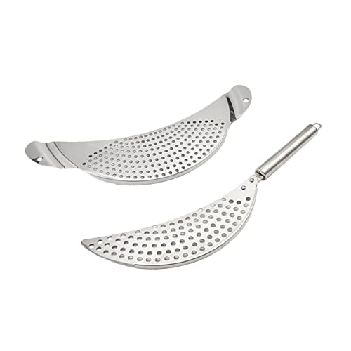 LABRIMP 2 Stück Stainless Steel Pot Strainer Teiliges mit Mondform zum Abtropfen von Nudeln und Gemüse Spülmaschinenfest Leicht und Tragbar von LABRIMP