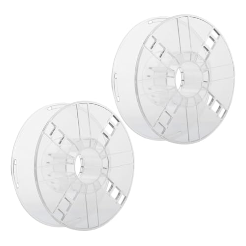 LABRIMP 2 Stück Teiliges Drucker Spulen Transparente Hohlgeformte Kunststoff Spulen Stabile Leichte Abrollspulen für Druckerteile Modernes Design Einfach zu Lagern Verwenden von LABRIMP