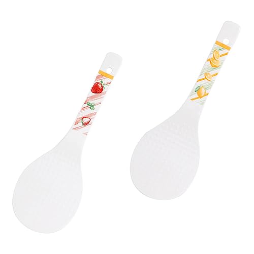 LABRIMP 2 Stück Teiliges Keramischer Reislöffel mit Muster Widerstandsfähige Küchenutensilien für Reiskocher für Sushi und Kartoffelpüree Design mit Aufhängeloch von LABRIMP