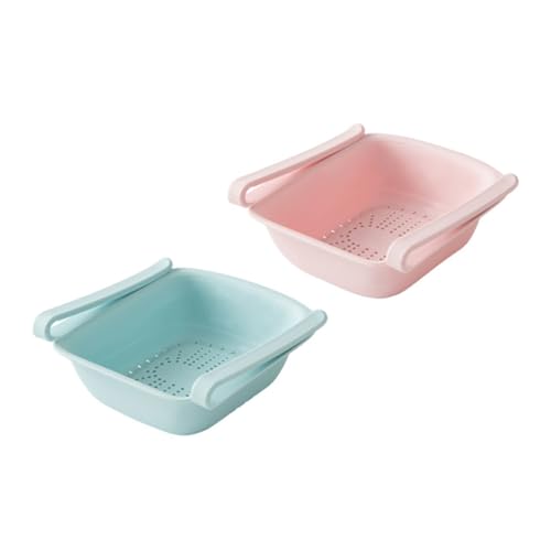 LABRIMP 2 Stück Teiliges Küchensieb Multifunktionale Abtropf und Aufbewahrungskörbe Waschen von Gemüse und Obst Praktische Entwässerungskörbe für Küche von LABRIMP