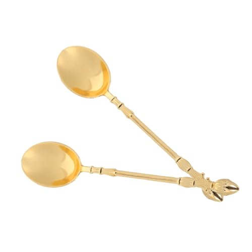 LABRIMP 2 Stück Teiliges Mini Dessertlöffel Langlebiger Legierung Dekorative Kleine Kaffeerührlöffel Stilvolle Joghurt Eiscremelöffel für Zuhause und Partys LABRIMP 2 Stück Teiliges Mini Dessertlöffel Langlebiger Legierung Dekorative Kleine Kaffeerührlöffel Stilvolle Joghurt Eiscremelöffel für Zuhause und Partys von LABRIMP