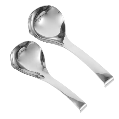 LABRIMP 2 Stück Teiliges Suppenkellen aus mit Ausgießer Große Tiefe Schöpflöffel für Suppen Soßen Stews Wandmontierbar Robust und Spülmaschinenfest Küchenutensilien für Portionierung und von LABRIMP