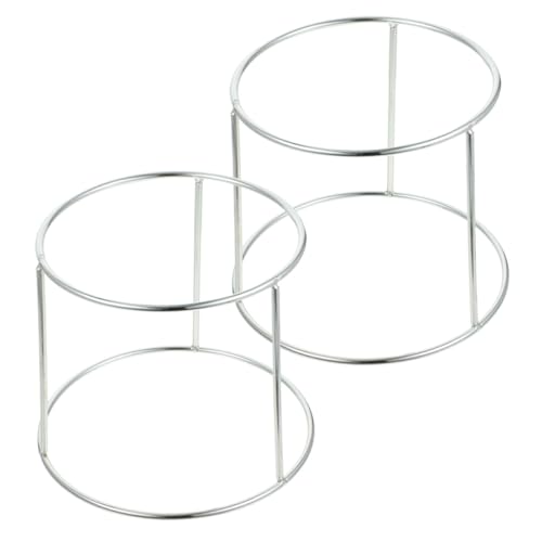 LABRIMP 2stücke Edelstahl Meeresfrüchte Teller Rack Doppelstöckiger Stand Für Pizza Und Buffet Teiliges Stabiler Halter Für Vielseitige Anwendungen Und Alltägliche Nutzung von LABRIMP