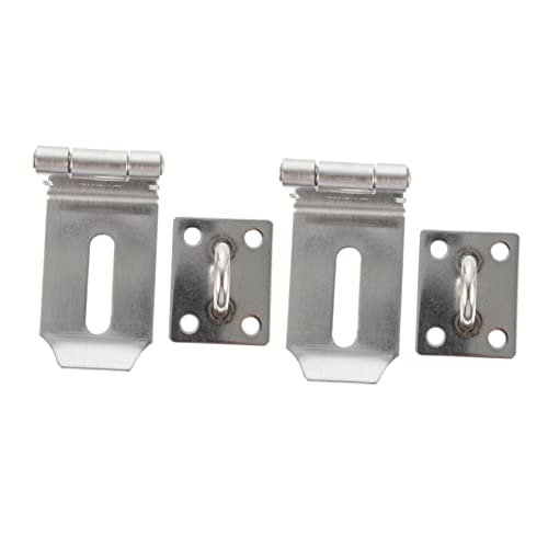 LABRIMP 2 Stück Türschloss Riegel Hasp Schloss für Fenster Türen Schränke und Haustierkäfige Einfache Installation Rostfrei Design für von LABRIMP