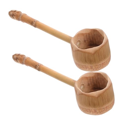 LABRIMP 2 Stück Wasserschöpfer mit langem ergonomischem Griff Vielseitige Kelle für Garten Bewässerung Wasser Schöpfen Teezeremonie und Haushalt Leicht zu Reinigen und Langlebig von LABRIMP