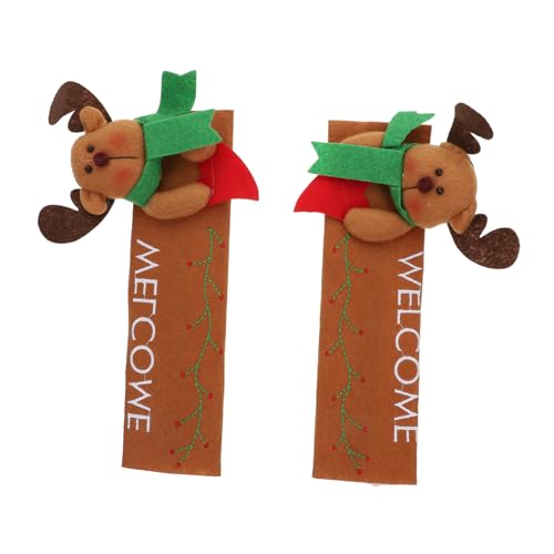 LABRIMP 2 Stück Weihnachts Kühlschrankgriffabdeckungen Rutschfeste Ofenhandschuhe Dekorative Griffabdeckungen für Kühlschrank Mikrowelle und Geschirrspüler für Ihre Weihnachtsdekoration von LABRIMP