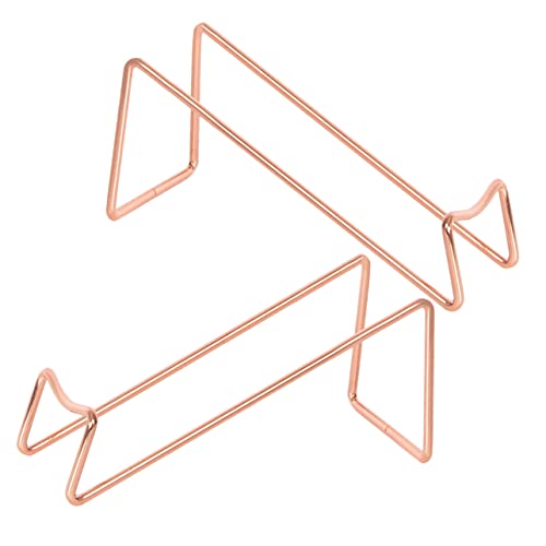 LABRIMP 2 Stück Weinregal Metall Weinhalter für Flasche Eleganter Tischweinhalter Roségold für Zuhause zur Dekoration und Aufbewahrung von LABRIMP