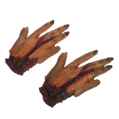 LABRIMP 2 Stücke Realistische Halloween Deko Abgetrennte Hände mit Blutigen Details Künstliche Zombie Arme für Gruselige Partys und Haunted House Dekorationen LABRIMP 2 Stücke Realistische Halloween Deko Abgetrennte Hände mit Blutigen Details Künstliche Zombie Arme für Gruselige Partys und Haunted House Dekorationen von LABRIMP