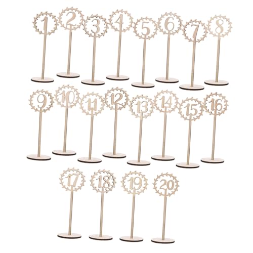 LABRIMP 20 Stück Holz Tischnummern für Hochzeiten Kreative Platzkarten für Veranstaltungen Teiliges aus Hochwertigem Holz für Feiern und Partys LABRIMP 20 Stück Holz Tischnummern für Hochzeiten Kreative Platzkarten für Veranstaltungen Teiliges aus Hochwertigem Holz für Feiern und Partys von LABRIMP
