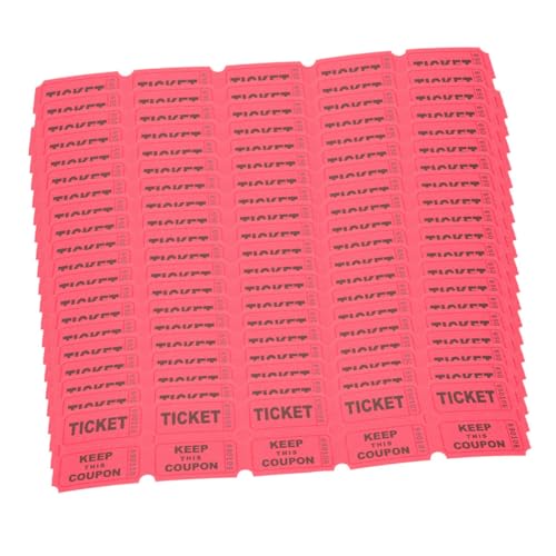 LABRIMP 200 Stück Raffle Tickets aus Papier für Karneval Partys und Veranstaltungen Nummerierte Lose für Preise und Eintritte Rote Spielscheine für Feierlichkeiten und Gewinnspiele LABRIMP 200 Stück Raffle Tickets aus Papier für Karneval Partys und Veranstaltungen Nummerierte Lose für Preise und Eintritte Rote Spielscheine für Feierlichkeiten und Gewinnspiele von LABRIMP