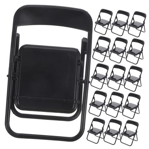LABRIMP 20stücke Miniatur Stuhl Handyhalter Für Puppenhaus Dekoration Klappstuhl Tischständer Für Mobiltelefone Für Miniaturlandschaften Und Projekte von LABRIMP