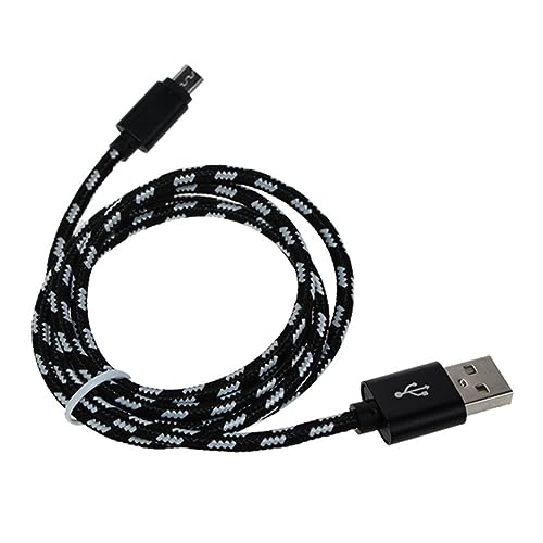 LABRIMP 2A USB Kabel Micro USB Ladekabel für Smartphones Tablets Schnellladung Datensynchronisation Nylon Gewebt Schwarz Kompatibel mit Galaxy Pixel von LABRIMP