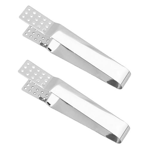 LABRIMP 2St Essenszange rostfrei Eiswürfelzange Fruchtsieb teebeutel ausdrücker teebeutelausdrücker Teebeutelpresse aus Edelstahl Teebeutelzange aus Edelstahl Mini Extruder Filtersieb von LABRIMP