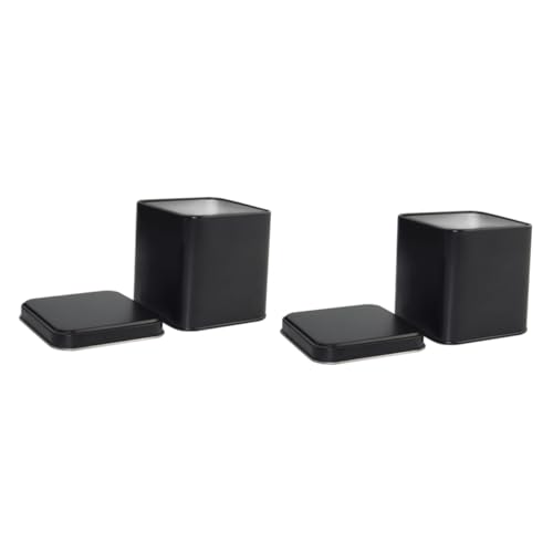 LABRIMP 2stücke Square Metal Tea Storage Box Robuste Aufbewahrungsbox Für Tee Und Süßigkeiten Quadratische Dosen Deckel Für Hochzeiten Und Bastelbedarf von LABRIMP