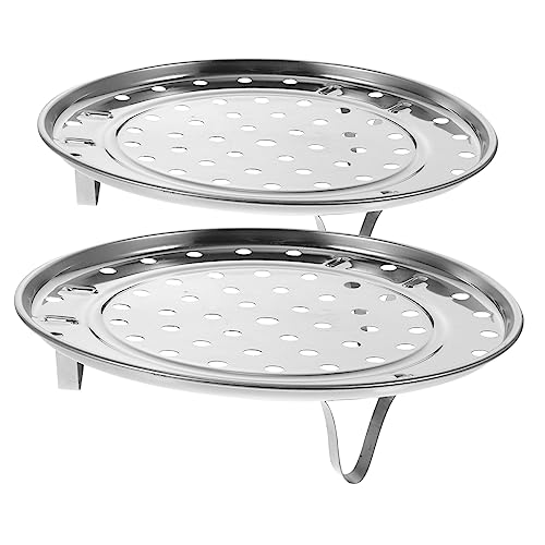 LABRIMP 2Stücke Dampfgarer Rack für Schnellkochtöpfe Elektrische Reiskocher und Dampfgarer Langlebig zu Reinigen und Vielseitig Einsetzbar von LABRIMP