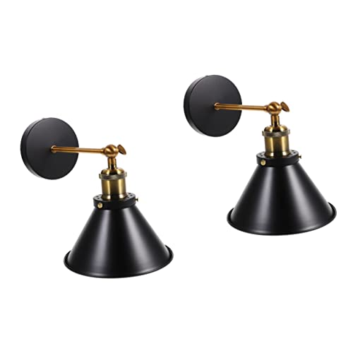 LABRIMP 2stücke Retro Wandleuchte Fassung Industrielle Wandlampe Für Wohnzimmer Und Schlafzimmer Kreative Eisenlampe Im Loft-stil Elegante Wandbeleuchtung Für Flur Und Esszimmer Ohne von LABRIMP