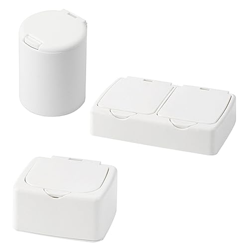 LABRIMP 3 Stück Desktop Aufbewahrungsboxen Multifunktionale Organizer für Zahnstocher Wattestäbchen und Kleinteile Weiß Design für Zuhause Büro und Gastronomie LABRIMP 3 Stück Desktop Aufbewahrungsboxen Multifunktionale Organizer für Zahnstocher Wattestäbchen und Kleinteile Weiß Design für Zuhause Büro und Gastronomie von LABRIMP